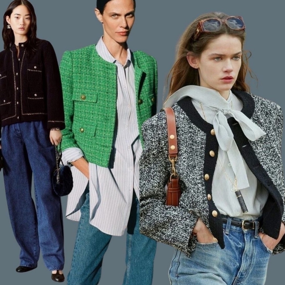 Alfred Dunnet tweed cropped jacket
